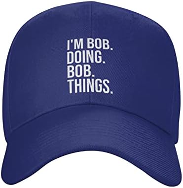 YvoneDBrownn Аз Боб, който Прави Смешни неща с надпис Боб, Регулируем бейзболна шапка за мъже и Жени, нисък профил Шапка за