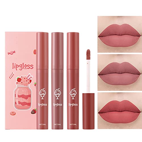 HMDABD Beauty Counter Products Двоен Комплект блесков за устни с незалепващо покритие, двоен Комплект блесков за устни