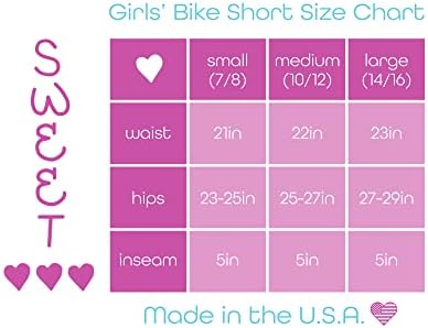 Велосипедни шорти Sweet Hearts за момичета – Супер Мека Облекло за танци и Велосипедни шорти (4 опаковки)
