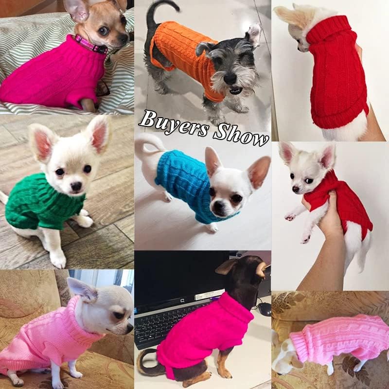 Пуловери за домашни кучета, Зимни Дрехи за малки Кучета, Топъл Пуловер, Палта, Дрехи за Котки, Мека Вълнена Фланелка,