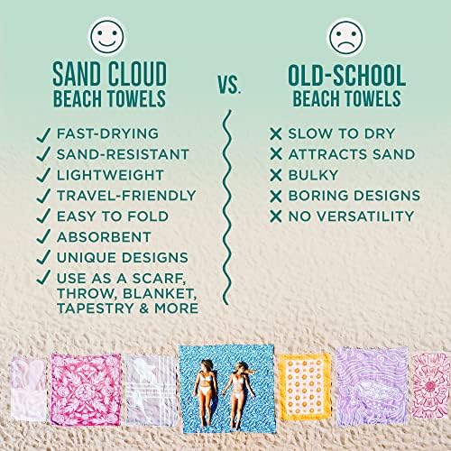 Голяма плажна кърпа Sand Cloud, колекция Дисни (Мики Rays) - Без пясък - Органични турска Памучни прежди - Быстросохнущее