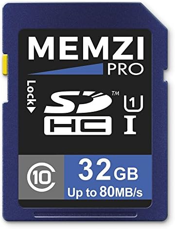 MEMZI PRO 32 GB, Клас 10 80 Mb/s. Карта с памет, SDHC карта за цифрови видеокамери Panasonic HC-X910, HC-X909, HC-X900,
