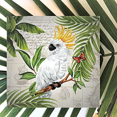 20-каратные Кърпички с бялата Птица 13x13, Декоративни Кърпички, Хартиени Кърпи за Декупажа, за Еднократна употреба