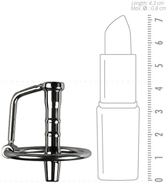 Нает Gear Куха Метална тръба за пениса с пръстена на главичката - (Ø Дължина 4,30 см и поставяне на 3,7 см) Секс-играчки