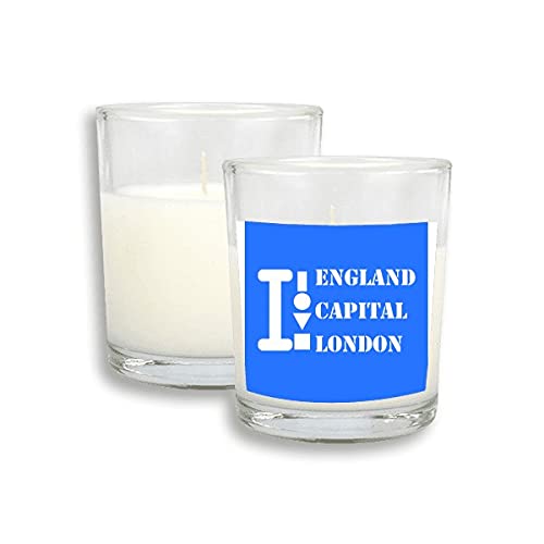 Столицата на Великобритания Лондон Мода в стил Ар-Деко Бели Свещи Стъклен Ароматизиран Восък, Тамян