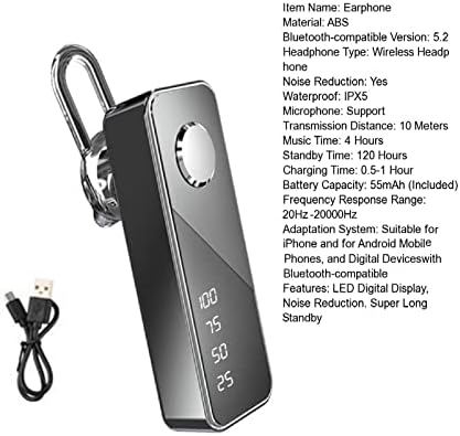 Безжични Слушалки WskLinft Стерео Съраунд Звук с Led Цифров Дисплей, Тежки Баси, Bluetooth-Съвместими Слушалки за