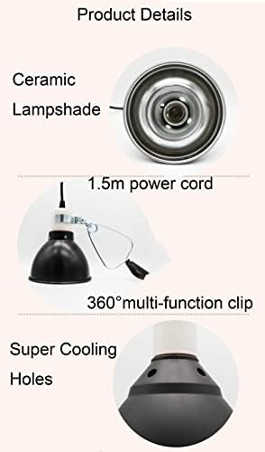 MaoTopCom Лампа за лампи с подгряване за по-влечуги, 5,5-инчов Дълбоко Купол, Отразяващи Купол с ключ, Лампа за лампи