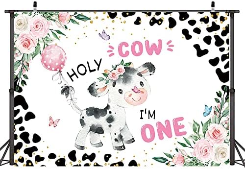 Hilioens 5 × 3 метра Свещената Крава Аз съм Един Фон Момичета Млечна Крава Розова Пеперуда на Цвете на Фона на 1-ви