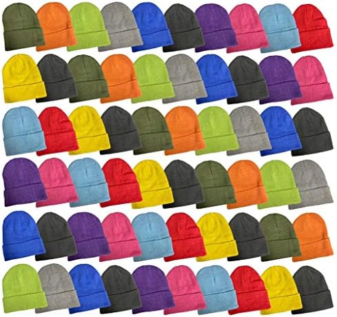 60 Опаковки, шапки за еднократна употреба Yacht & Smith на Едро, Утепленная Зимна шапка в насипно състояние, за мъже, жени и