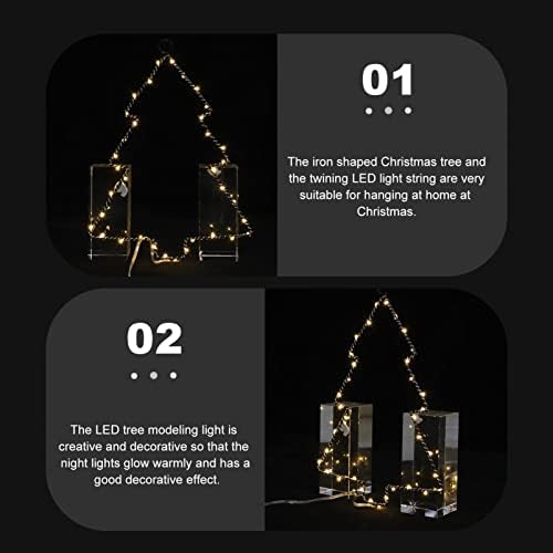 VALICLUD Home Decor 5 бр. Светлини във Формата На Елхи, Метална Коледно Дърво, монтиран на стената лека нощ, алуминиева Дограма, осветителни Тела за Коледна Украса, Коледни Де