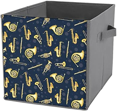 Саксофонные Тръби Музикална Златна Сгъваема Кутия За Съхранение на Кубчета От Плат 11-Инчови Сгъваеми Кутии За