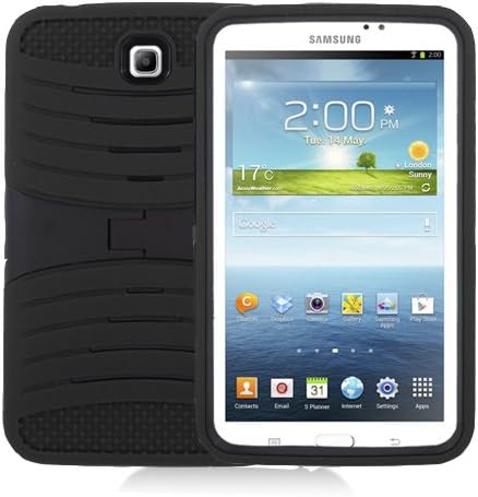 [Rhino] Черен Сверхпрочный удароустойчив Хибриден Калъф с Вградена Стойка Защитен Калъф За Samsung Tablet Galaxy Tab 3