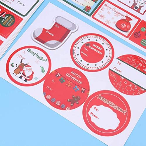 Amosfun Дядо Стикери 3 Комплект Коледни О-Етикети Самозалепващи Подарък Етикети Етикети Коледни Лични Бележки