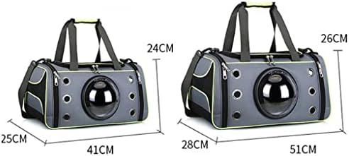 ADKHF Чанта за пренасяне на домашни любимци, чанта-Капсула, Преносима чанта, Дишаща чанта за кучета, с каишка за носене на ръка (Цвят: B Размер: Голям: 51 * 28 * 26 см)