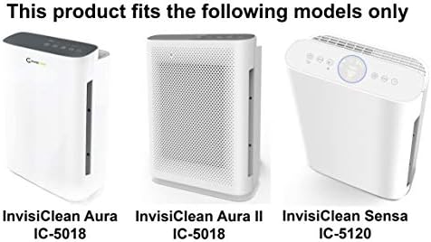 Заменяеми филтър True Hepa с предварителен филтър с активен въглен - Съвместим с воздухоочистителями InvisiClean