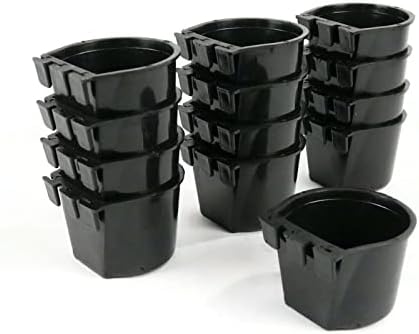 The РОП Shop | (Опаковка от 12 броя) Черна чаша в клетка с капацитет 0,5 литър / 8 течни унции, за да се закача за храна