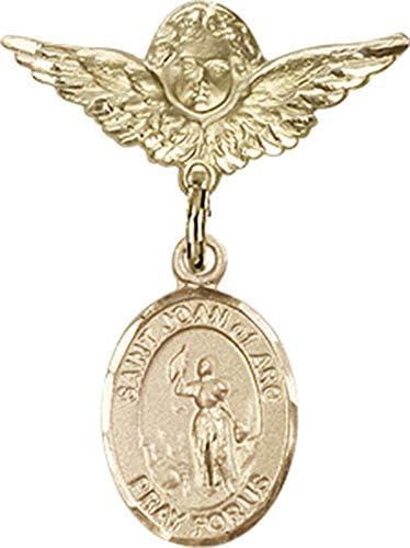 Детски икона Jewels Мания за талисман на Света жана д 'Арк и икона на Ангел с крила на булавке | Детски икона от