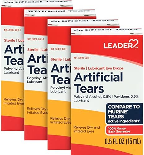 Капки за очи Leader Artificial Tears Lubricant 15 мл (опаковка от 4 броя)