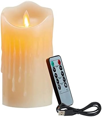 Led Свещ LILYRIN, Блестящо Беспламенные Свещи, Акумулаторни Свещи, Истински Восъчни Свещи с Дистанционно управление, от 10 см