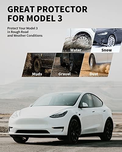 Калници LASFIT за Tesla, Модел 3 2017-2023 Не Изисква Пробиване Калници Матирано Крило Обновен Материал PP Аксесоари,
