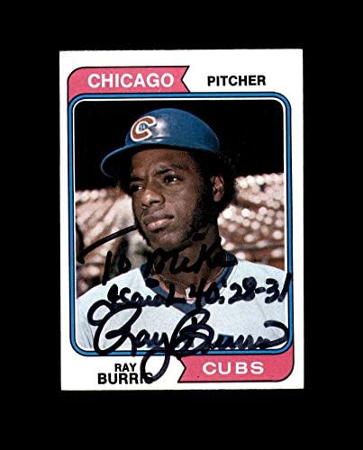 Автограф на Рей Барриса с автограф на Topps Chicago Cubs 1974 година на издаване