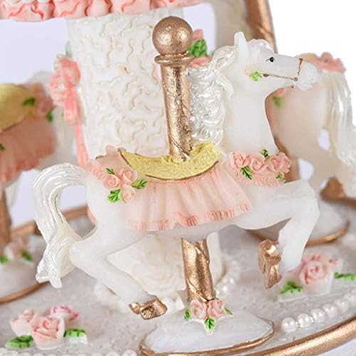 Музикалното ковчег XJJZS - Класическа Музикална ковчег Clockworek, най-Добрият подарък за рожден Ден за деца, Момичета, Приятели, Мелодичен замък в небето (Розово-бял)