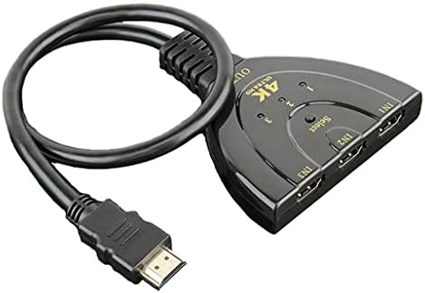 SXYLTNX 4K 3D Mini 3-портов HDMI-съвместим табло 1.4 b 4K Switcher Сплитер 3 in 1 Out Port Hub (Цвят: както е показано, размер: един размер)