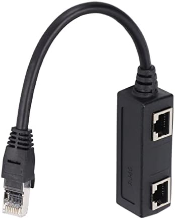 Кабелен сплитер Ethernet, материали, Abs, Отлична производителност предаване, подходящ за всички мрежи, къщи и офиси и