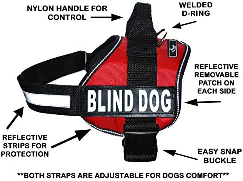 Найлон шлейка за слепи кучета. За закупуване прилагат се 2 светлоотразителни пътека за слепи кучета. Измерете Вашето