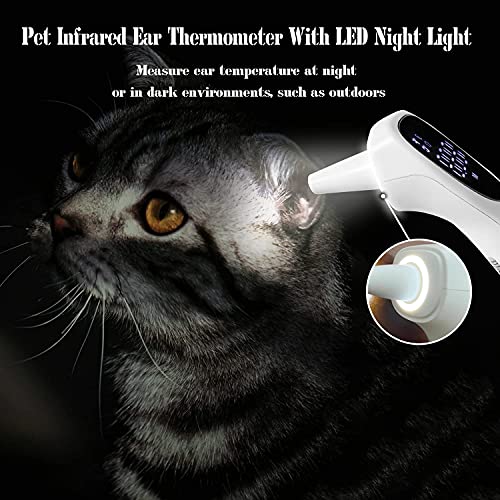 Термометър за домашни любимци Безконтактно, Ушния Термометър за кучета или други животни, Ветеринарни термометър, Удобно