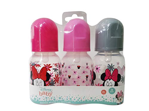 Cudlie Disney Baby Boy Мини Маус, 5 грама, опаковки от три бебешки бутилки, Тропически цветя