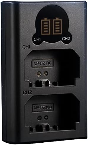 NP-FH50 Батерия Зарядно устройство, USB Двойно за np-fh100 np-fh120 np-fh30 np-fh40 np-fh50 np-fh60 np-fh70 npfh100 npfh120 npfh30 npfh40 npfh50 npfh60 npfh70