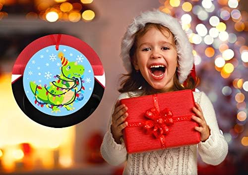 Коледен Орнамент с Динозавром FaCraft, 3 Сладък Динозавър, Подарък за Свети Валентин за деца, Забавен Коледен Орнамент за