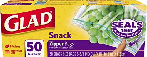 Найлонови торбички за съхранение на хранителни продукти на Guy Zipper, закуски, (Опаковка може да се различава), 50 броя