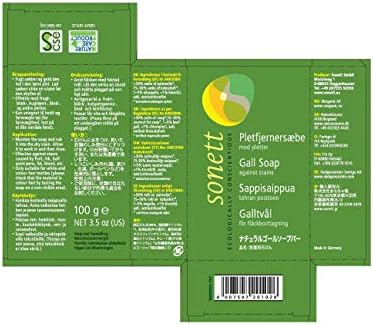 Sonett Биологичното Традиционното Пятновыводящее Желчное сапун, висока ефективност Срещу петна, причинени от Мастило, Кръв, мазнини, плодове. (Опаковка от 1)