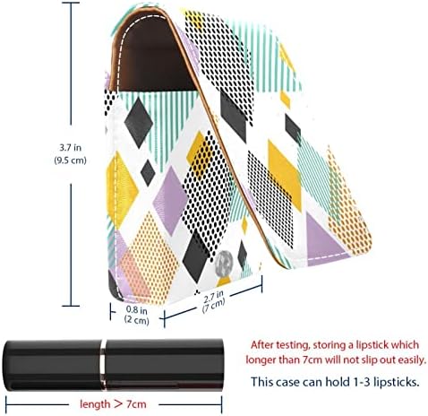Цветен Калъф за Червило с Изображение на Триъгълник с Геометричен Модел на Диаманта за Външно Преносимо козметични