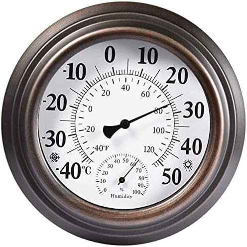 UJMIKO Термометър, Влагомер, с монтиран на стената Показалеца Термометър Стаен Термометър Античен Оцветена с Железен