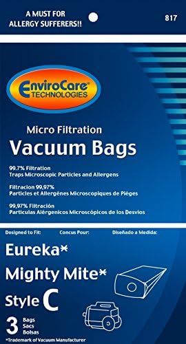 Сменяеми торбички за прах за прахосмукачка с микрофильтрацией EnviroCare, предназначени за инсталиране в кутийки с могъщия