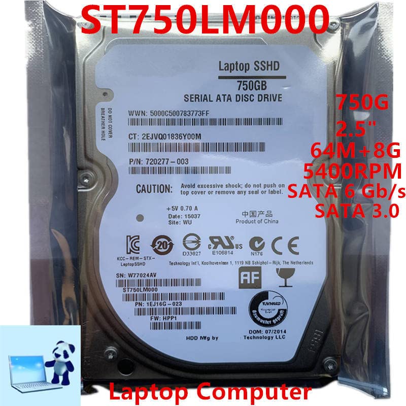 SSHD за 750 GB 2,5 SATA 6 Gb/s 64 MB + 8G 5400 об/мин за вътрешно SSHD за лаптоп SSHD за ST750LM000