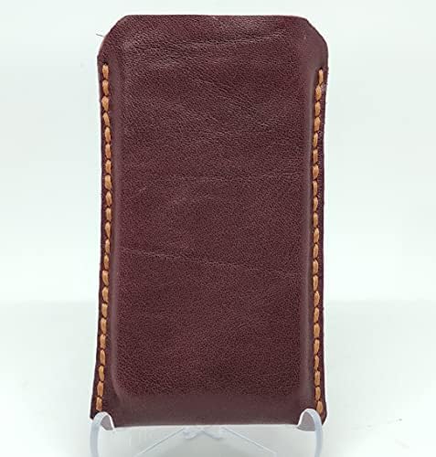 Чанта-кобур от естествена кожа за LG W31, Калъф за вашия телефон ръчна изработка от естествена кожа, Изработен по поръчка Кожен Калъф-чанта за носене, Вертикална Мека ?