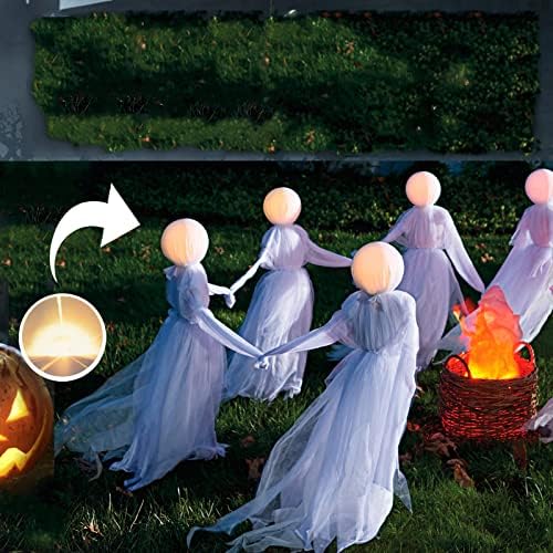 Qonioi 3 бр. Декорация за Хелоуин, светлинен ръка за ръка, предмети за украса на дома с духове къща, подходящ за украса
