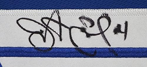 Джъстин Смоук Торонто Блу Джейс Подписа Синята Фланелка №14 с автограф от JSA COA
