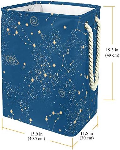 Unicey Космическа Галактика в Съзвездието Зодиакальная Звезда Едрогабаритна Кошница За Дрехи, Сгъваема Кошница