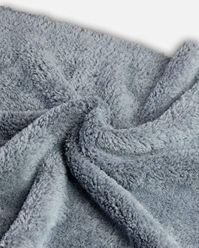 Сива кърпа от микрофибър Adam ' s без граници - Първокласно качество, 480 гориво, 16 x 16 инча, от една плюшена