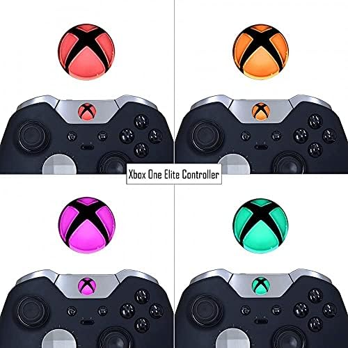 eXtremeRate 8 Цвята 40 бр. Бутон Home Guide led Скинове Етикети с Инструменти за Xbox Series X/S, Xbox One Elite V1/V2, Xbox One S/X, стандартен контролер Xbox One