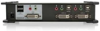 IOGEAR GCS1102 2-port USB kvm суич с кабели dvi-i и 2x6ft включва аудио USB суич