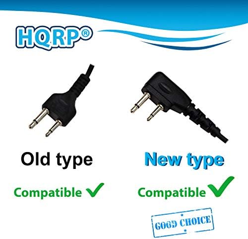 HQRP 2X 2-Пинов микрофон за слушалки с акустична тръба, съвместим с ICOM IC-S21E, IC-S41A, IC-S41E, IC-T2,