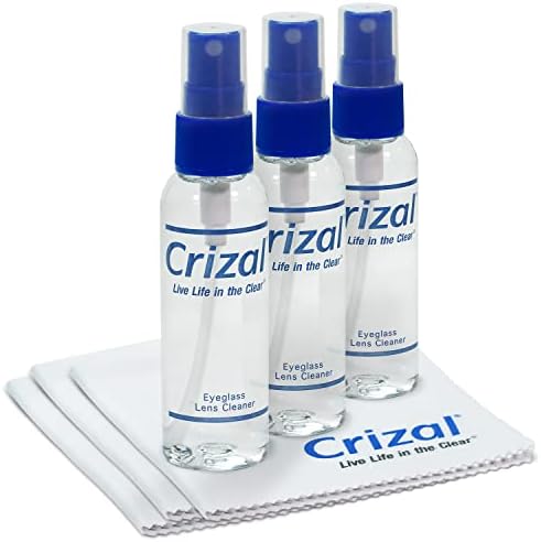 Комплект за почистване на лещи Crizal Eye Glasses, препарат за почистване на очила и кърпа за почистване на