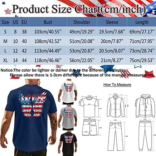 XXBR Тениска с принтом Звезди и ленти за мъже, Класически Засаждане, Отвор на Вратата, Патриотичен топ с Флага на САЩ,