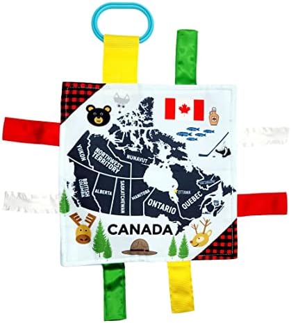 Baby Jack & Co 8х8 Образователни играчки с бирками Lovey Canada за бебета - Бебешки играчки с шортиками Играчки с шортиками